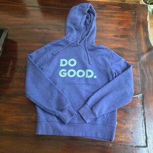 Cotopaxi Purple Hoodie with 'DO GOOD.' Print